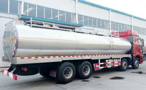 广州客户解放国五4轴25吨鲜奶运输车今日发货