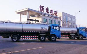 迎新年!新东机械发往湖南16吨奶罐运输车发货了!