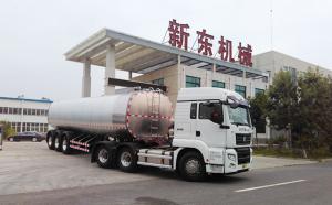 苏州恒利通又来提车了，这次又是34吨奶罐车三辆！