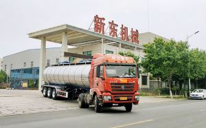 安徽客户订购的34吨半挂淀粉乳运输