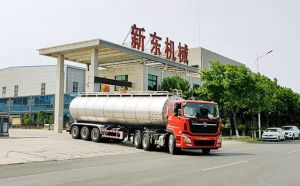 克服疫情，恭喜邯郸客户喜提34吨半挂奶罐车