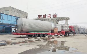 河北40噸大型立式奶倉及速冷系統發貨現場
