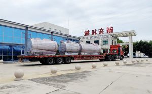 外蒙古客户订购的分体式牛奶制冷罐罐体发货~